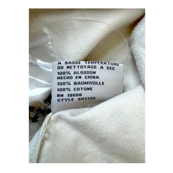 Schott Bros. Men's Cream Flannel Cotton Button-Down Long Sleeve Shirt Size S - Picture 6 of 10